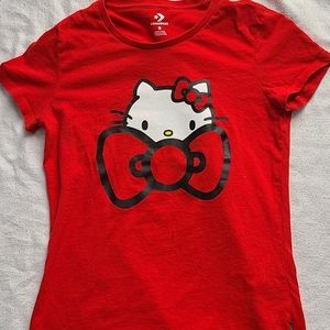 Hello Kitty T Shirt Small S Red Cute Bow rare limi